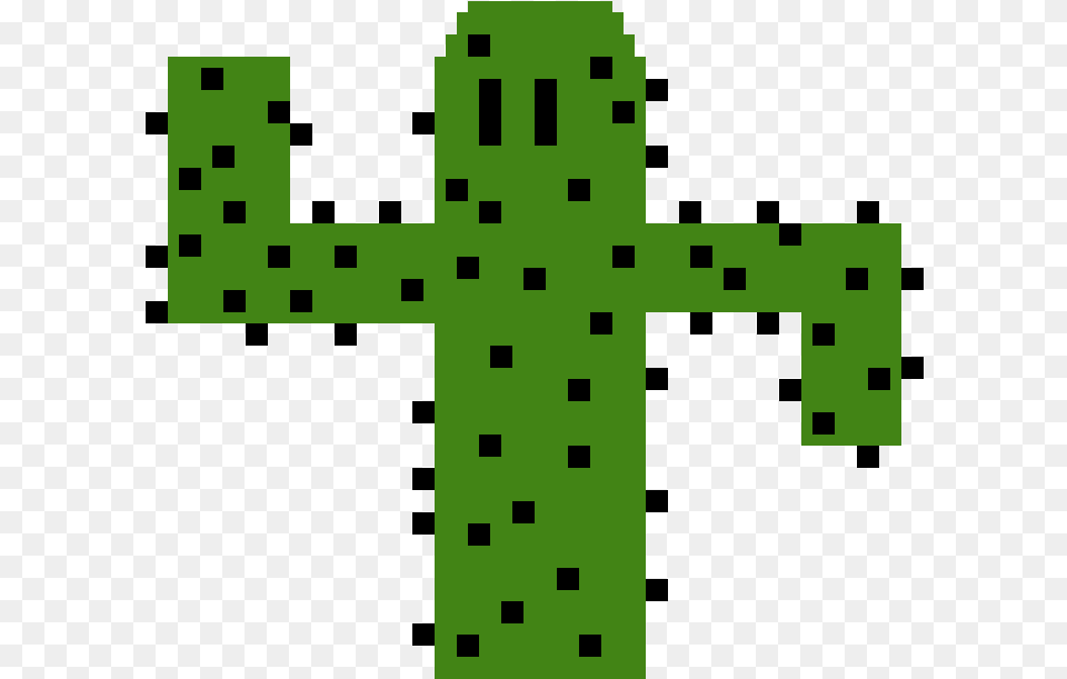 Pixel Cactus, Cross, Green, Symbol Png