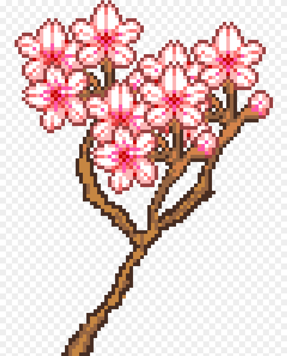 Pixel Cherry Blossom Transparent, Flower, Plant, Cherry Blossom, Petal Free Png