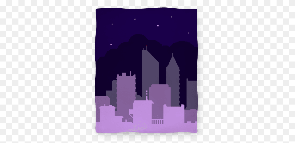 Pixel Cityscape Blankets Lookhuman Skyline, Purple, City, Art, Graphics Free Png Download