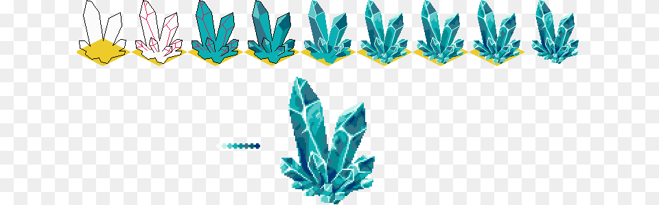 Pixel Crystal Step By Step By Neoz7 D7thkhp Pixel Art Crystal Tutorial, Plant, Leaf, Outdoors, Mineral Free Transparent Png