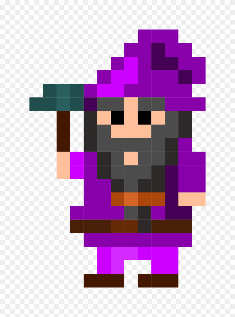 Pixel Dwarf Icons, Purple, Art Png