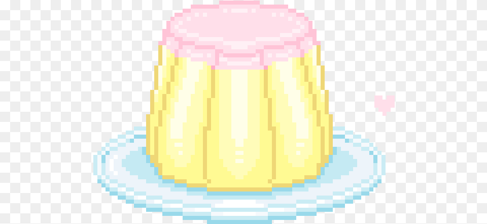 Pixel Flan, Custard, Food, Cream, Dessert Png Image