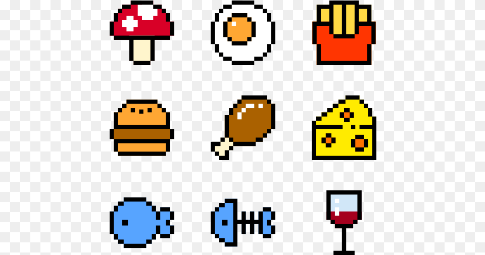 Pixel Food Jpg Library Stock Pixel Art Background, Qr Code Free Png Download