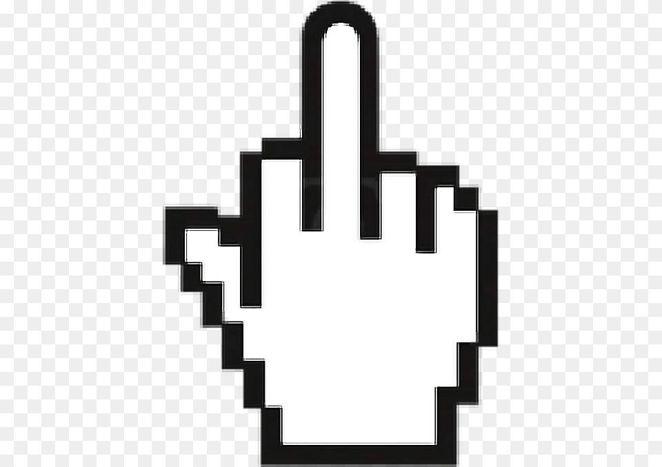 Pixel Grungeaesthetic Aesthetic Vaporwave Middle Finger Cursor, Adapter, Clothing, Electronics, Glove Png