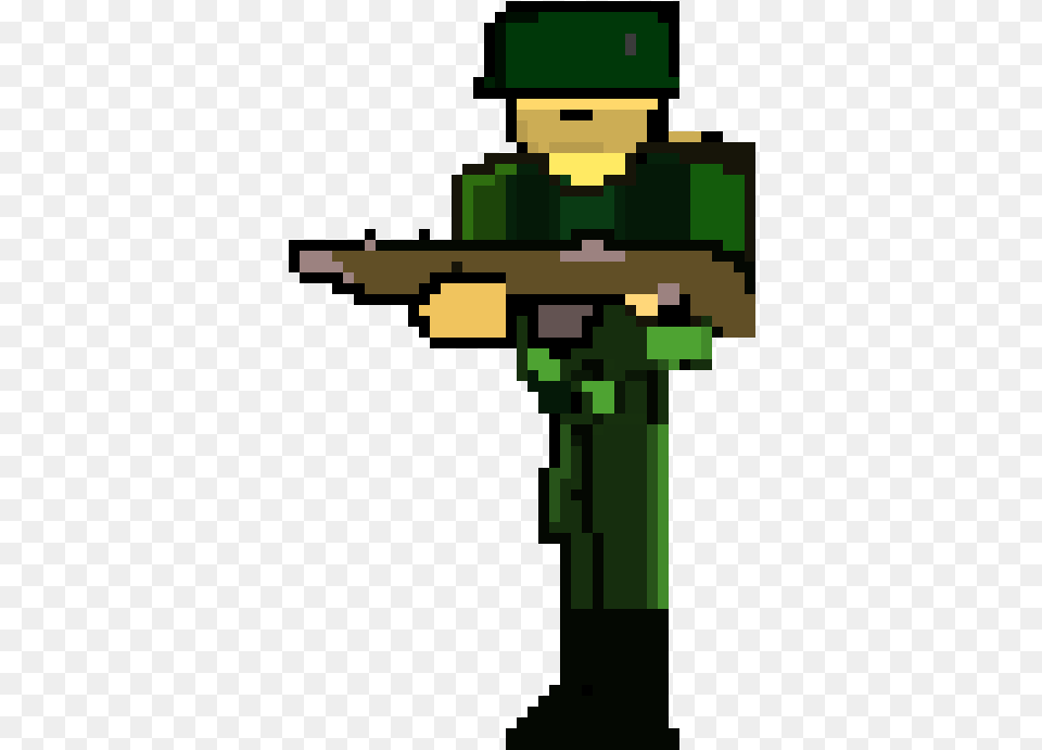 Pixel Guy With Gun, Firearm, Rifle, Weapon Png Image