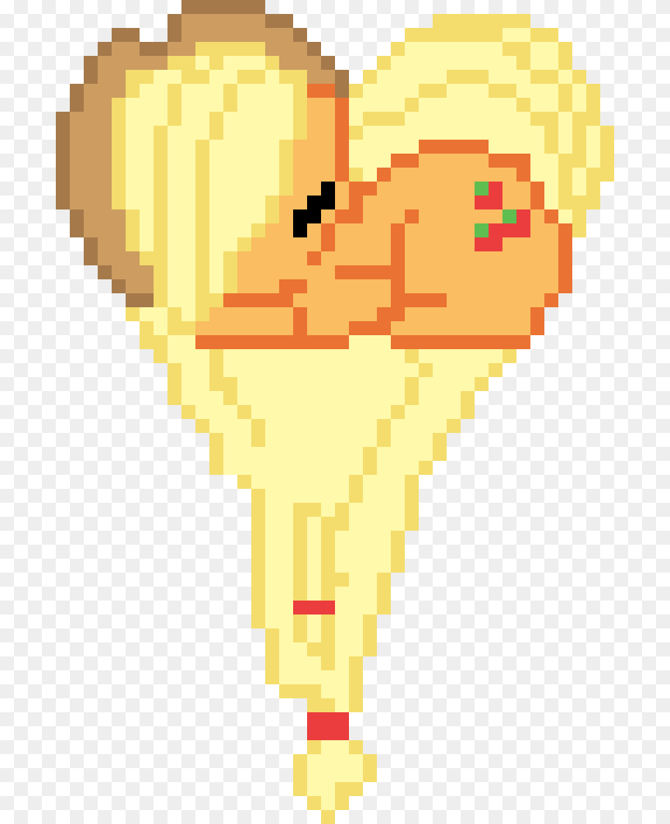 Pixel Heart Applejack Illustration, Cream, Dessert, Food, Ice Cream Free Png Download