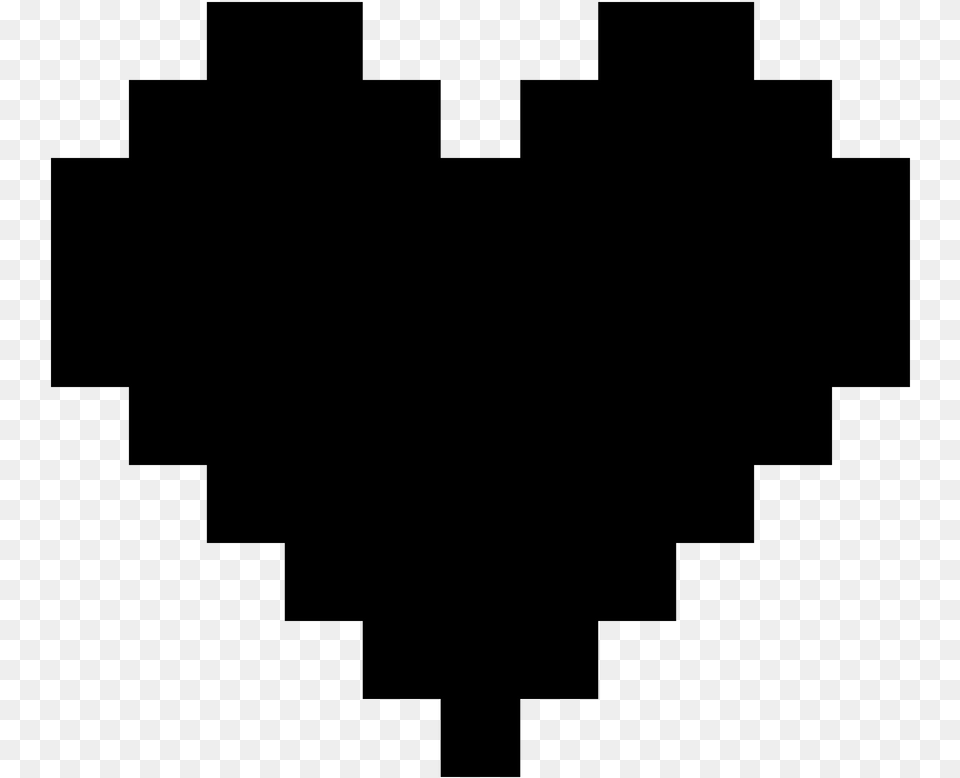 Pixel Heart Black Pixel Heart Icon, Gray Png Image