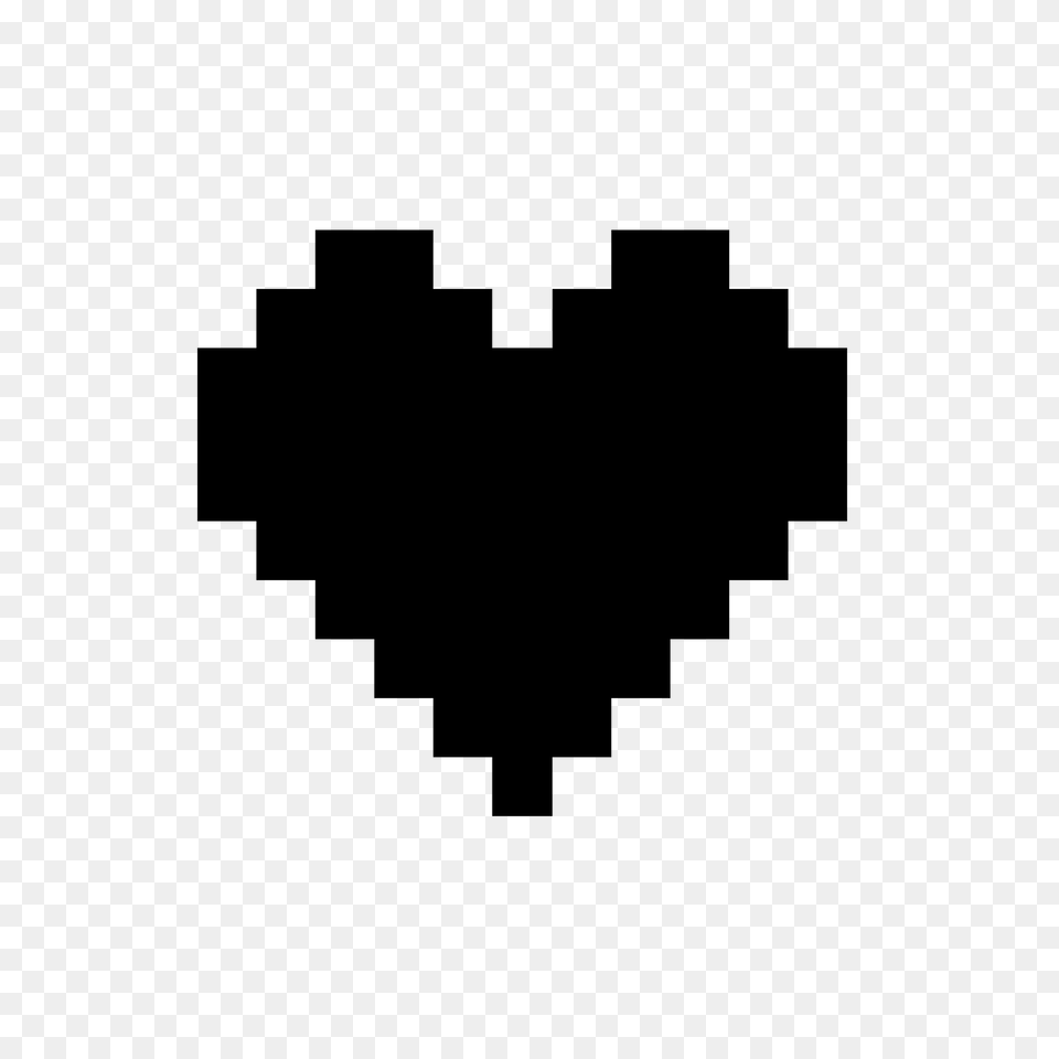 Pixel Heart Blue, Gray Png Image