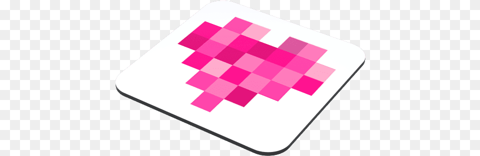 Pixel Heart Coaster Graphic Design Png Image