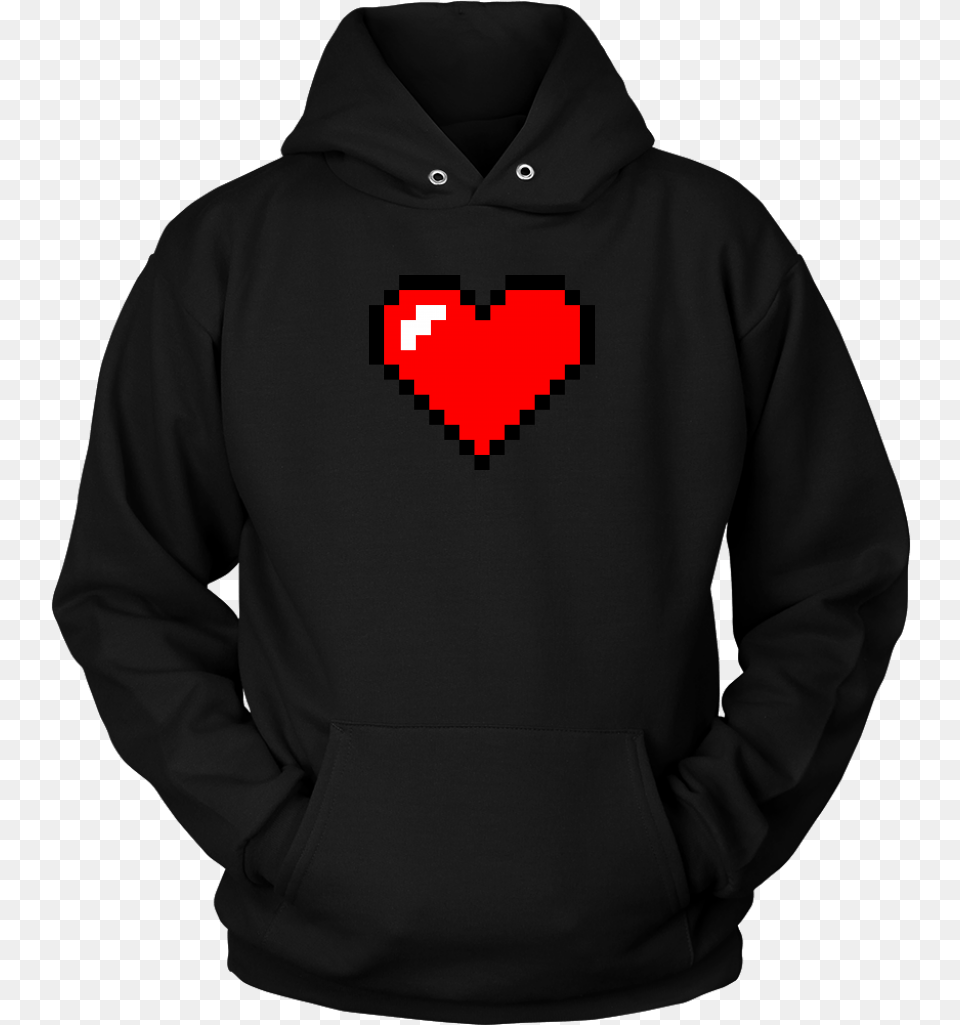 Pixel Heart Hoodie Principal Hoodie Perfect Gift For Your Dad Mom Boyfriend, Clothing, Knitwear, Sweater, Sweatshirt Free Png Download
