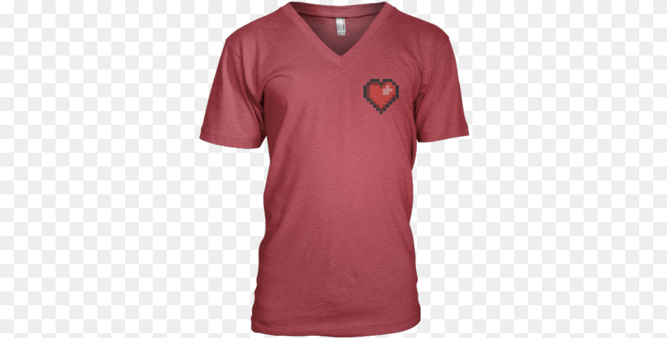 Pixel Heart V Sale By Teesorange2 Shop Blittzen Mens V Neck If I, Clothing, Shirt, T-shirt Png Image