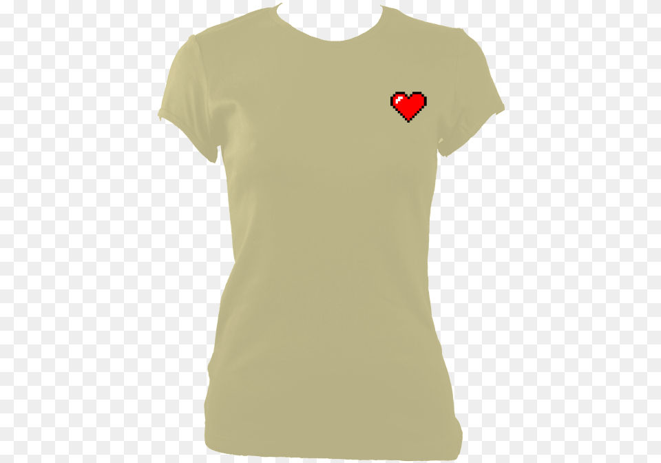 Pixel Heart White Tee Transparent, Clothing, T-shirt, Shirt Png