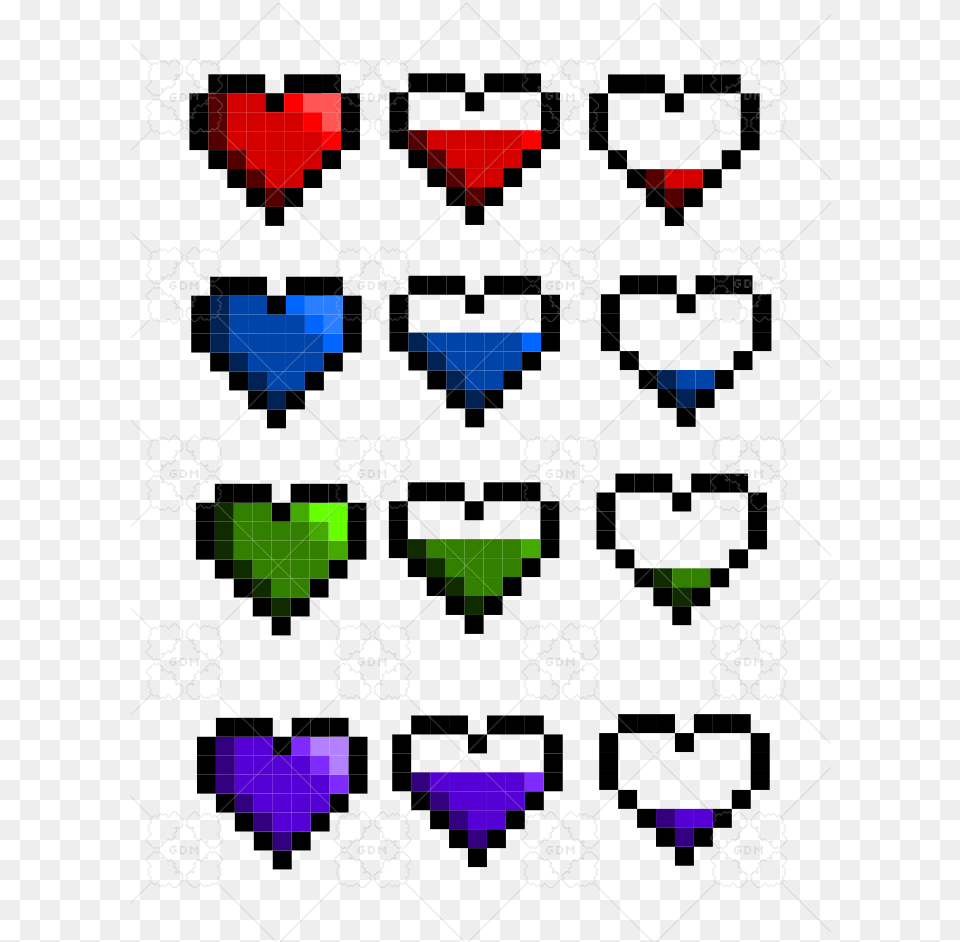 Pixel Hearts Pixel Heart Game, Pattern, Person Free Png Download