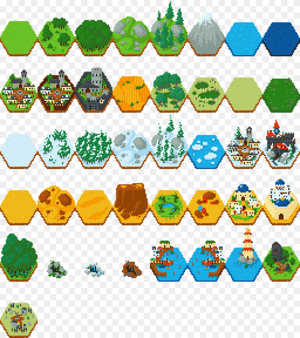 Pixel Hex Tileset, Face, Head, Person Free Png