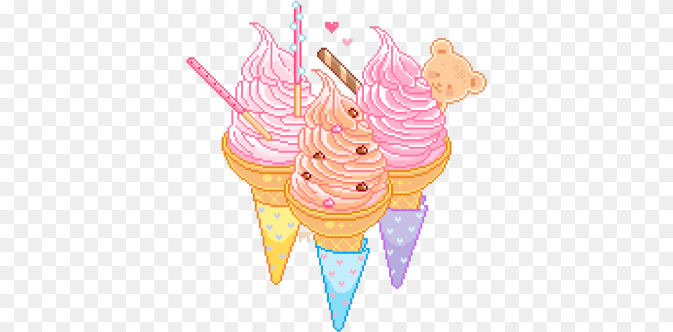 Pixel Ice Cream Ice Cream Tumblr, Dessert, Food, Ice Cream, Person Png Image