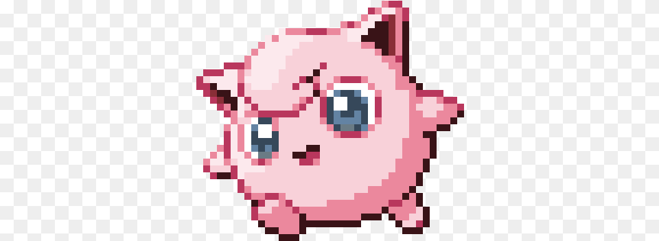 Pixel Jigglypuff Jigglypuff Pixel, Piggy Bank, Qr Code Free Transparent Png