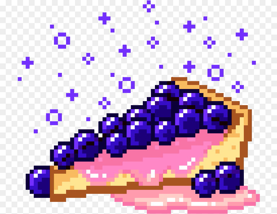 Pixel Kawaii Cake Blueberry Blue Cute Food Freetoedit Kawaii Pixel Art Cake, Berry, Fruit, Plant, Produce Free Transparent Png