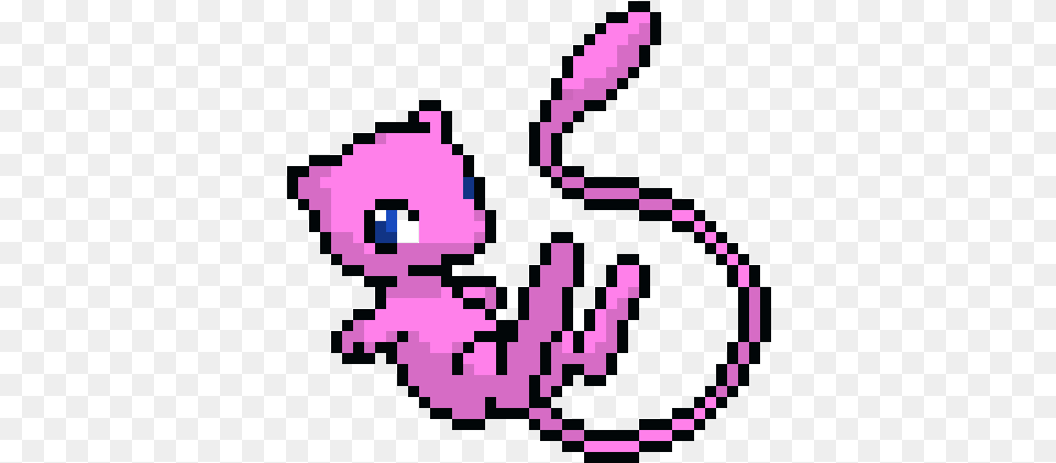 Pixel Mew Image With No Background Mew Pokemon Cross Stitch Pattern, Purple, Electronics Free Png Download