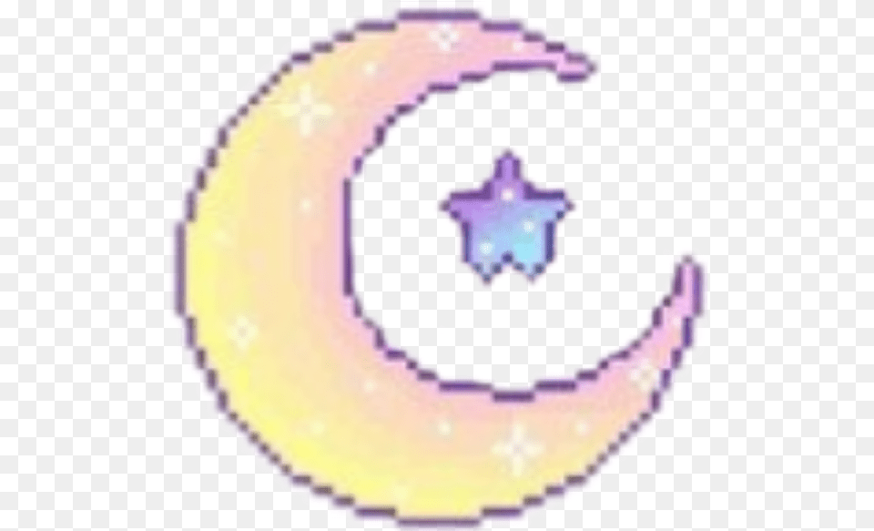 Pixel Moon Moon Yellow Shine Star Purple Blue Transparent Pixel Moon, Astronomy, Night, Nature, Outdoors Png
