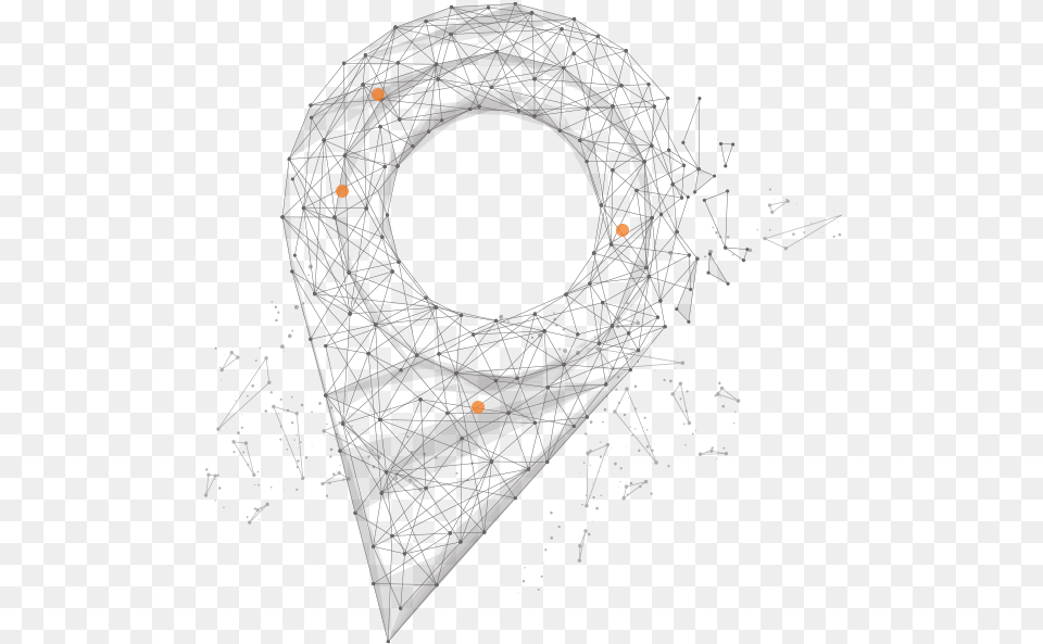 Pixel Nodes In The Shape Of A Location Pointer Circle, Cad Diagram, Diagram Free Transparent Png