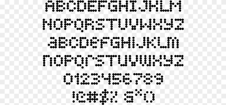Pixel Or Small Dot Matrix Quarky Example Small Dot Matrix Font, Gray Png