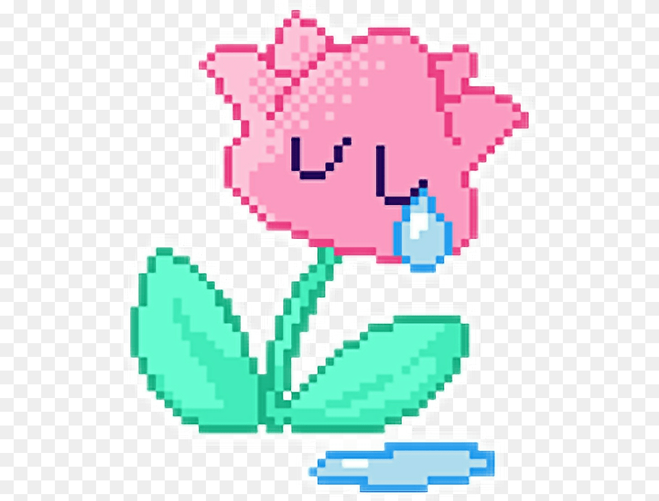 Pixel Pixels Pixelvalentines Rose Rosecrying Kawaii Animated Green Apple Gif, Flower, Plant Free Transparent Png