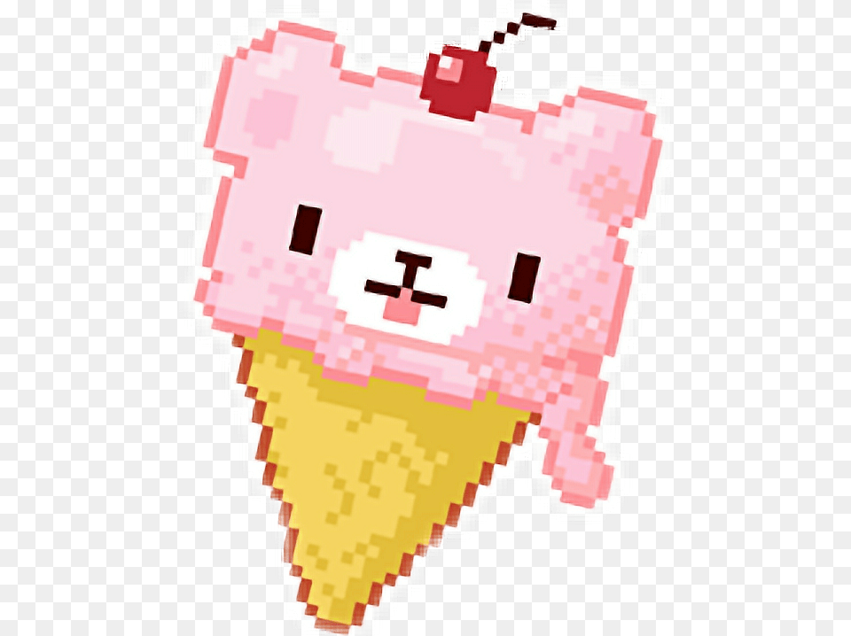 Pixel Pixelvalentines Icecream Kawaii Pixels Cute Ice Cream Pixel Art Cute, Dessert, Food, Ice Cream Free Transparent Png