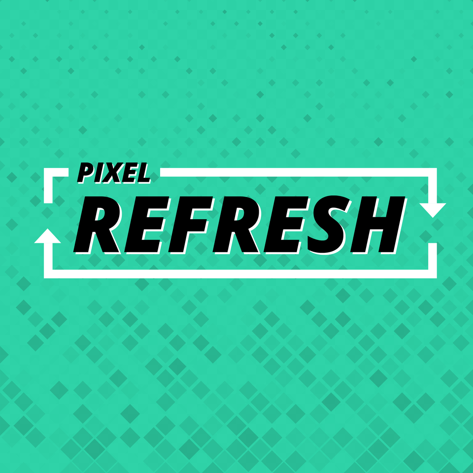 Pixel Refresh Poster, Green, Paper, Pattern, Advertisement Free Transparent Png