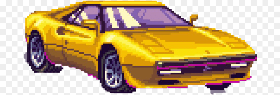 Pixel Retro Car All Automotive Paint, Vehicle, Coupe, Transportation, Sports Car Free Transparent Png