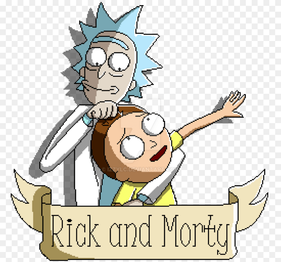 Pixel Rick And Morty, Book, Comics, Publication, People Free Png