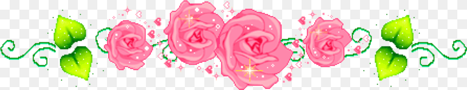 Pixel Rose Divider, Art, Flower, Graphics, Plant Png Image