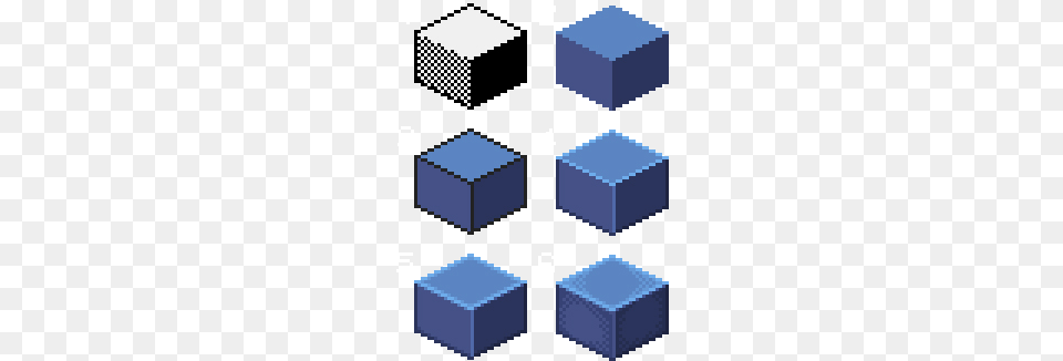 Pixel Shading Blocks Pixel Art Isometric Shading, Box Free Transparent Png