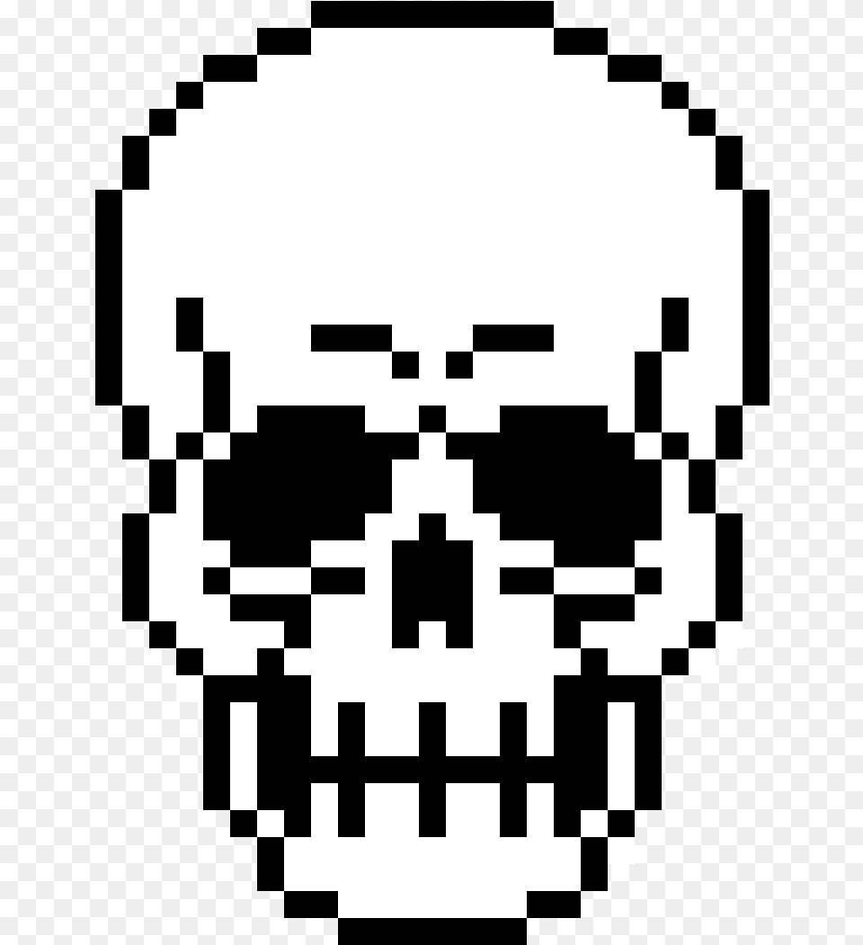 Pixel Skull Pixel Art Skull, Stencil Free Png Download