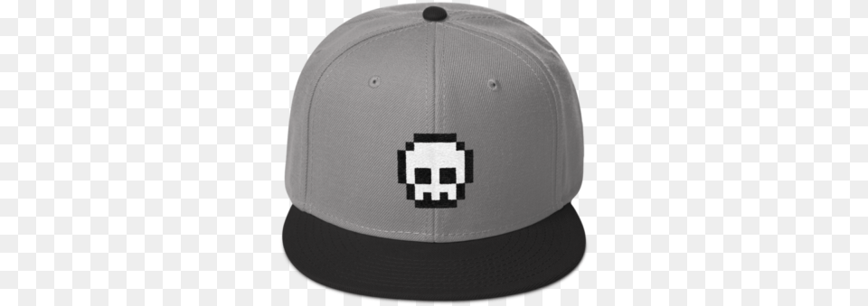 Pixel Skull Snapback Hat Baseball Cap, Baseball Cap, Clothing Free Png Download