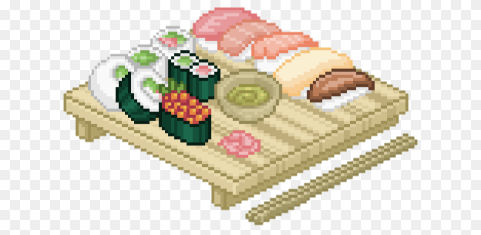 Pixel Sushi Pixel, Meal, Dish, Food, Rice Free Png Download