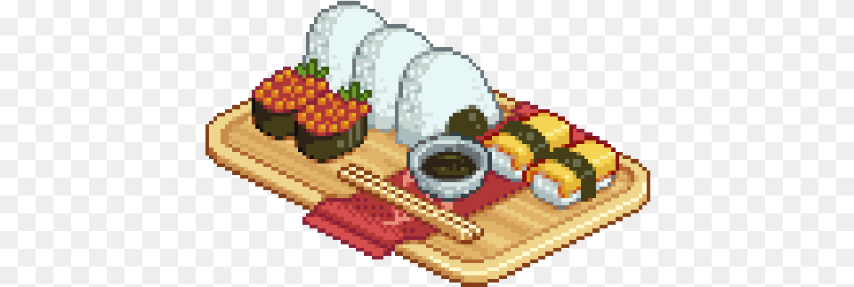 Pixel Sushi Tumblr Transparent Shared Pixel Art Japan Food, Dish, Meal, Grain, Produce Png Image