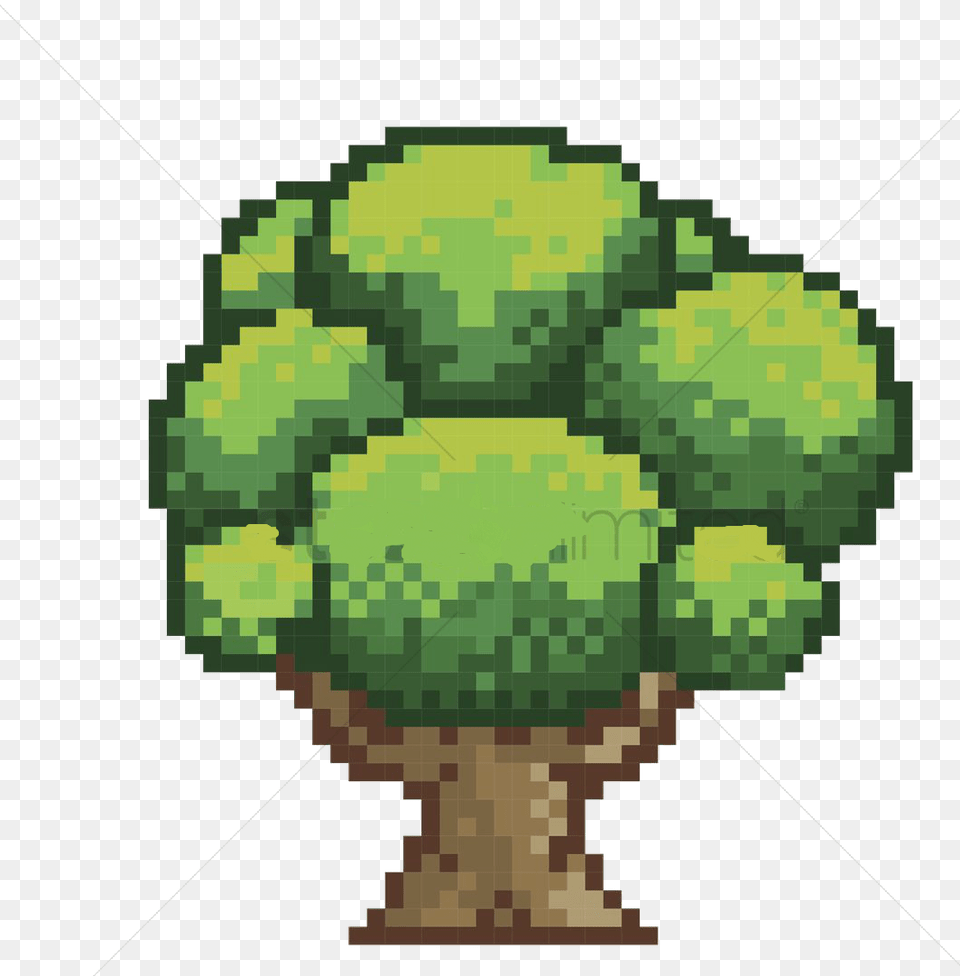Pixel Tree Banner Tree Pixel Art, Green, Person, Food, Produce Free Transparent Png