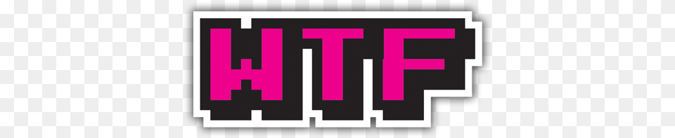 Pixel Wtf Sticker Wtf, Purple, Scoreboard, Text Free Transparent Png