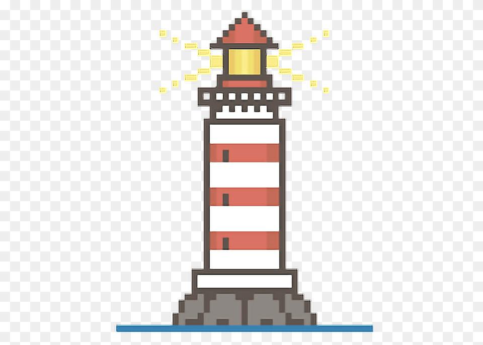 Pixelart Pixel Lighthouse Pixels Light Cute Sea, Cross, Symbol, Architecture, Building Free Png