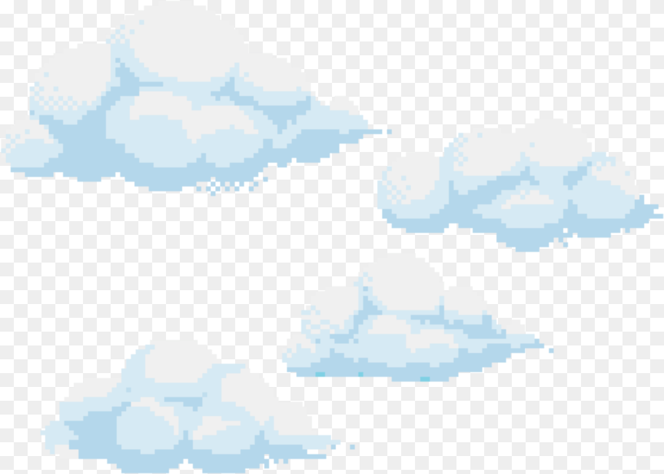 Pixelated Aesthetic Cloud Snow, Cumulus, Nature, Outdoors, Sky Png