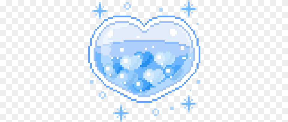 Pixelated Heart Heart Blueheart Kawaii Pixel Kawaii Pixel Art, Nature, Outdoors, Snow Free Transparent Png