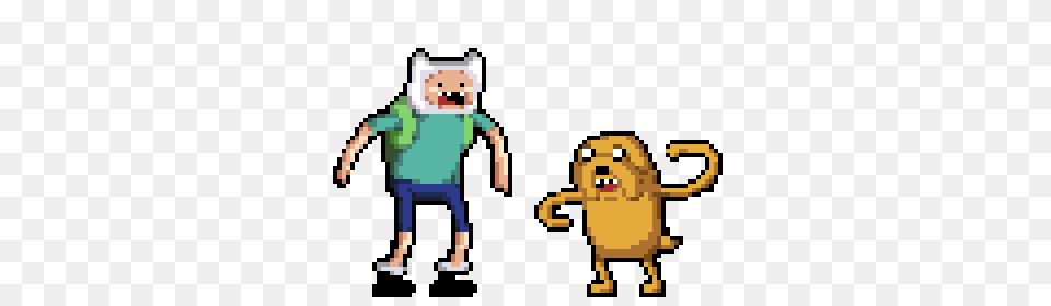 Pixelated Jake And Finn O Adventure Time Know Your Meme, Person, Animal, Kangaroo, Mammal Free Transparent Png