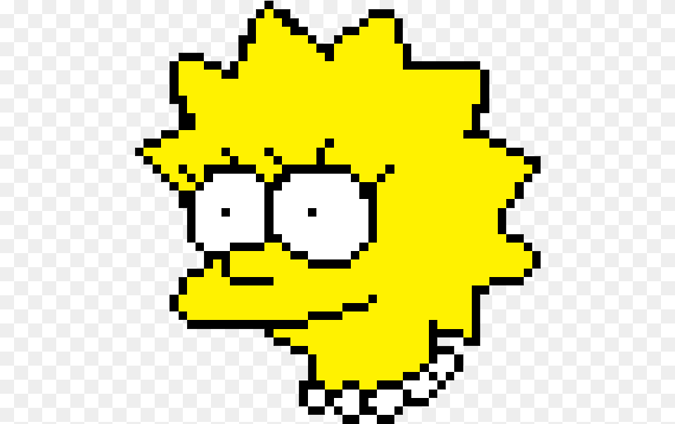 Pixelated Lisa Simpson Made In Windows Paint Pixel Art Lisa Simpson, Daffodil, Flower, Plant, Daisy Png