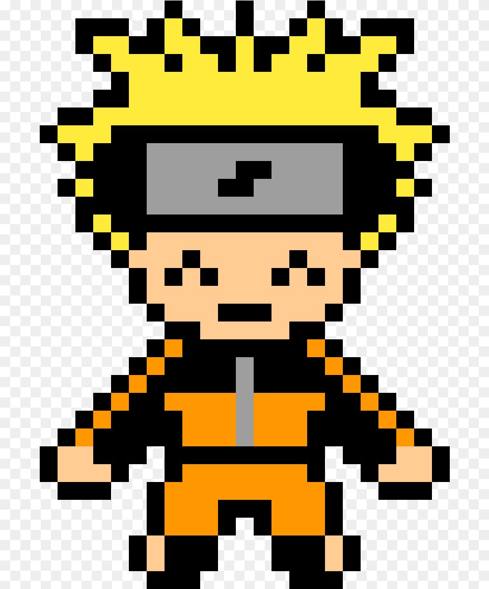 Pixels Drawing Naruto Easy Naruto Pixel Art, First Aid Free Png