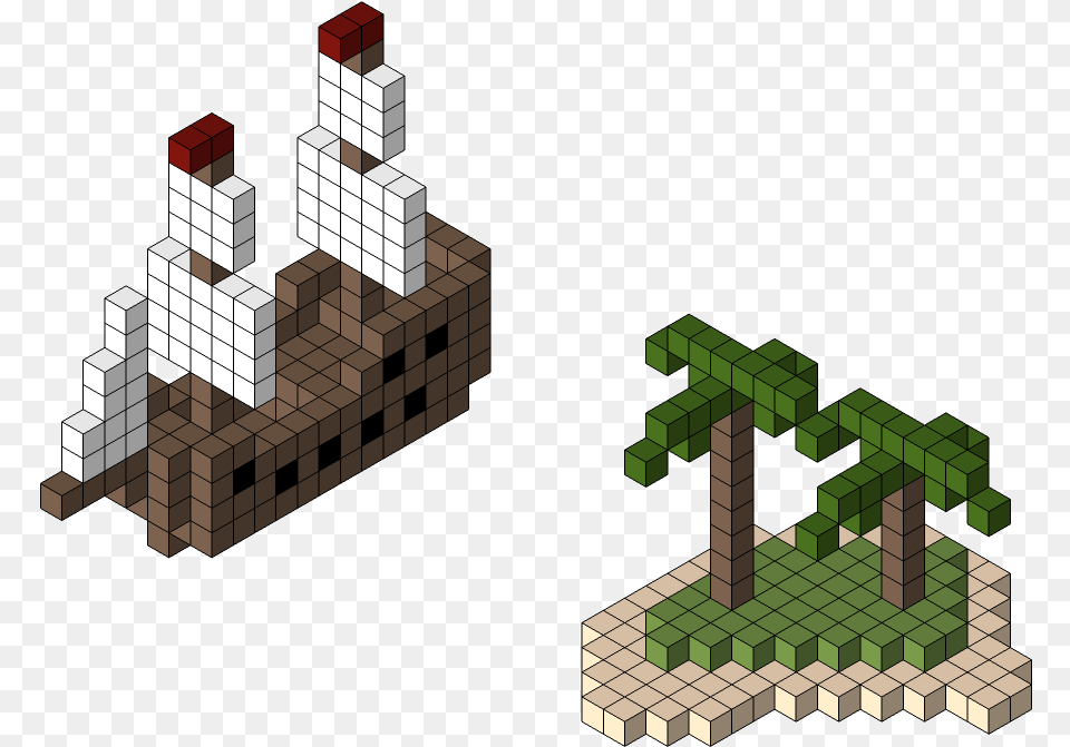 Pixelship Island Ship And Minecraft Dragon Out Of Blocks, City, Chess, Game, Bulldozer Free Transparent Png