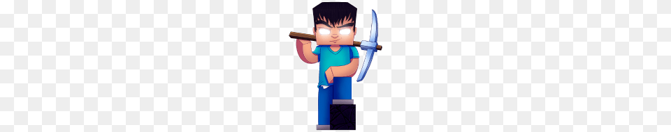 Pixelsmedia Herobrine, Baby, Person, Sword, Weapon Free Png Download