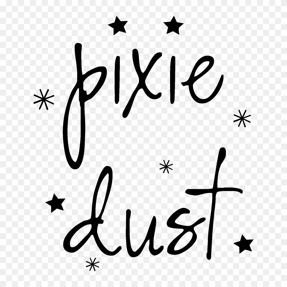 Pixie Dust Wall Decal, Handwriting, Text, Calligraphy, Blade Png
