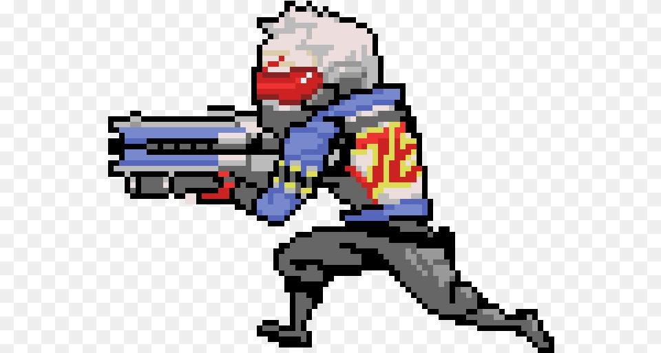 Pixie Engine Logo Overwatch Soldier 76 Pixel Spray, Firearm, Weapon Png Image