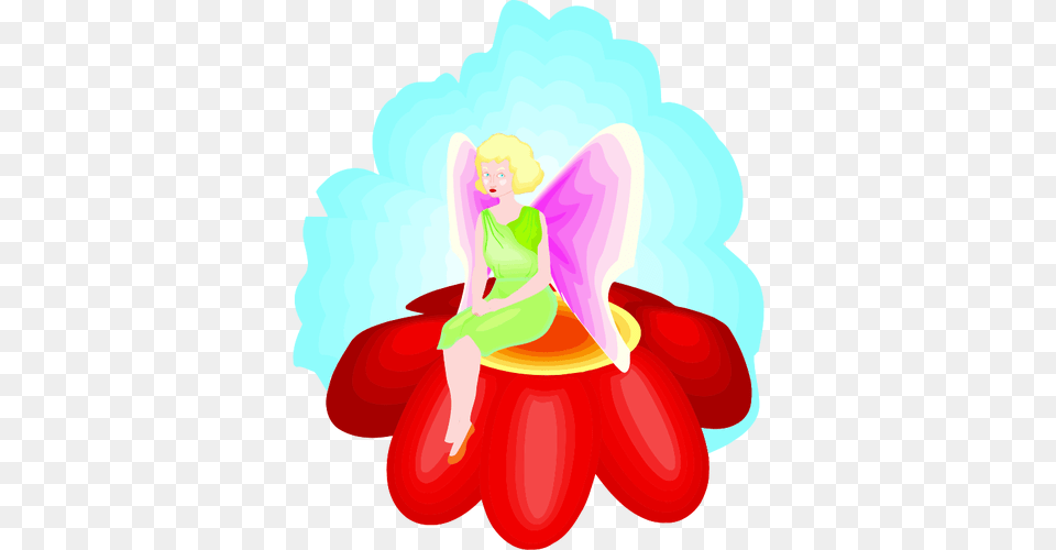 Pixie On A Flower, Angel, Adult, Person, Female Png