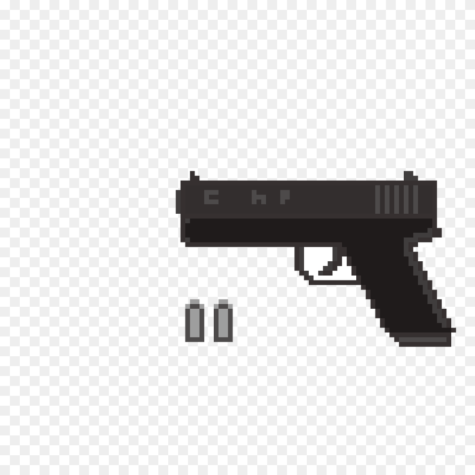 Pixilart, Firearm, Gun, Handgun, Weapon Png Image